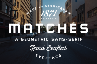 Matches: A Unique Geometric Typeface Inspired by Vintage Design