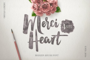 Merci Heart: A Beautiful Brush Font for Creative Expression