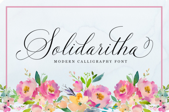Solidaritha: A Stylish Calligraphy Font for Strategic Design and Communication