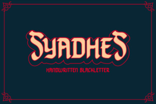 Syadhes: A Bold Handwritten Blackletter Font